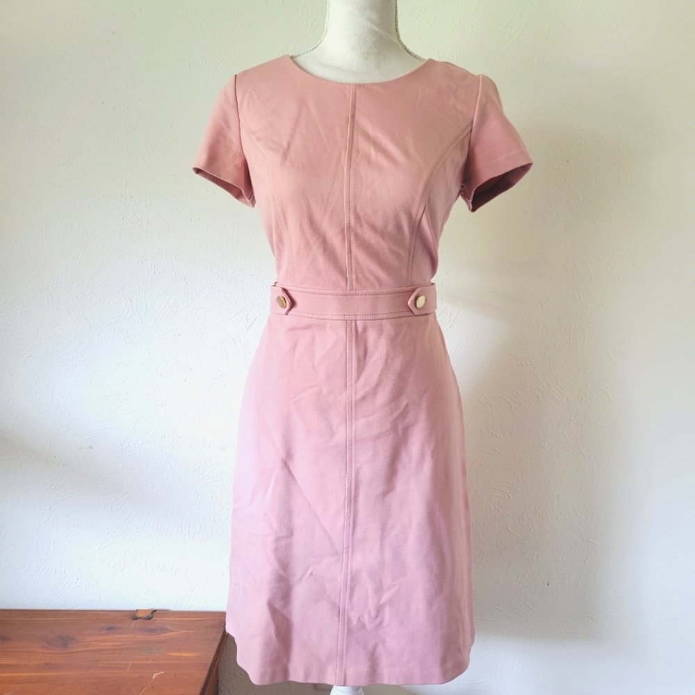Talbots Petites Fitted Pink Career Dress 4P